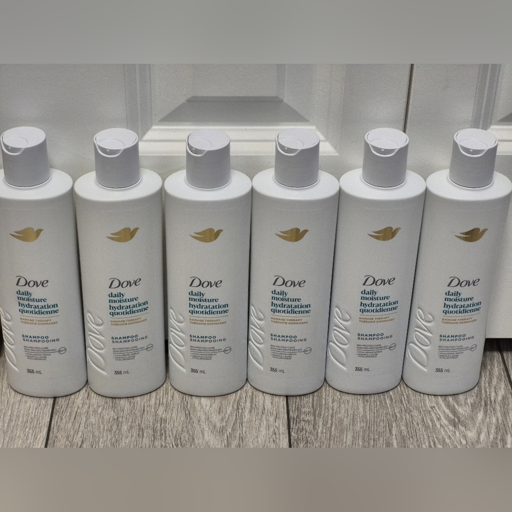 Lot Of 6 New Daily Moisture Hydration Damage Therapy Shampoo - White